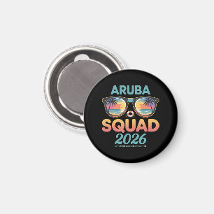 Aruba-Mannschaft 2026 Retro Magnet