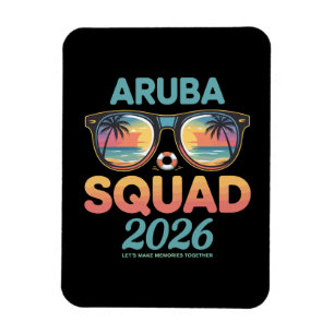 Aruba-Mannschaft 2026 Retro Magnet