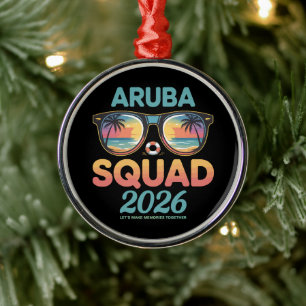 Aruba-Mannschaft 2026 Retro Ornament Aus Metall