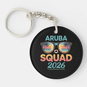 Aruba-Mannschaft 2026 Retro Schlüsselanhänger
