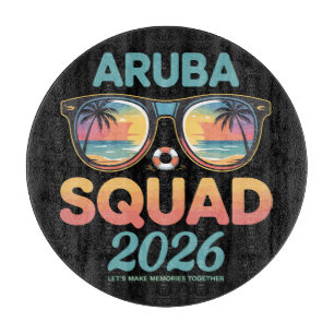Aruba-Mannschaft 2026 Retro Schneidebrett