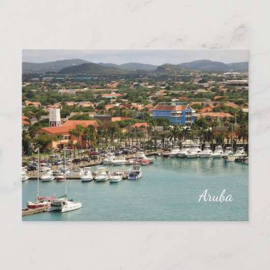 Aruba Marina Custom Postkarte (Vorderseite)