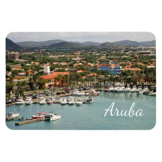 Aruba Marina Large Magnet (Horizontal)