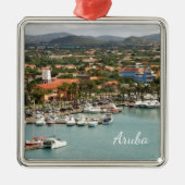 Aruba Marina Ornament Aus Metall (Vorne)