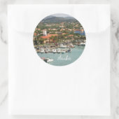 Aruba Marina Runder Aufkleber (Tasche)
