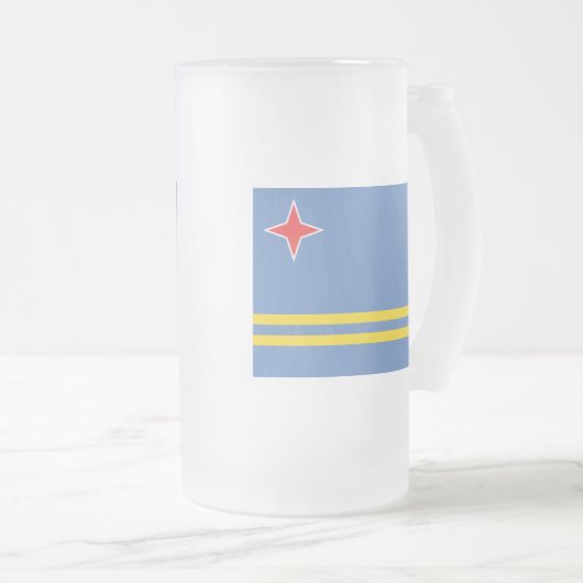 Aruba Mattglas Bierglas (VorderseiteRechts)