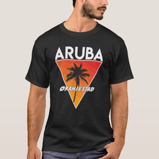 Aruba mit sonnigen Farben T-Shirt (Vorderseite)