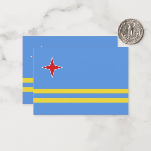 Aruba Mitteilungskarte (Vorderseite/Rückseite Beispiel)