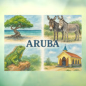 Aruba Multiview-Aquarell Fensteraufkleber (Blatt 3)