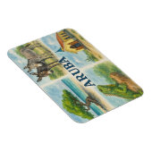 Aruba Multiview-Aquarell Magnet (Rechte Seite)