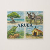 Aruba Multiview-Aquarell Puzzle (Horizontal)