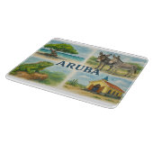 Aruba Multiview-Aquarell Schneidebrett (Ecke)