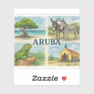 Aruba Multiview-Wasserfarbe Aufkleber
