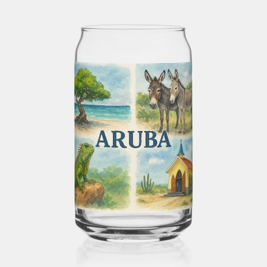 Aruba Multiview-Wasserfarbe Dosenglas (Rückseite)