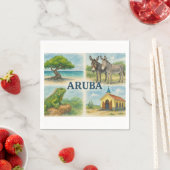Aruba Multiview-Wasserfarbe Serviette (Beispiel)