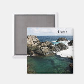 Aruba, Naturbecken Magnet (Vorderseite/Rückseite)