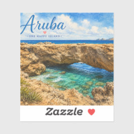 Aruba Naturbrücke Felsformation Karibik Aufkleber