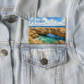 Aruba Naturbrücke Felsformation Karibik Button (Insitu)