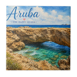 Aruba Naturbrücke Felsformation Karibik Fliese