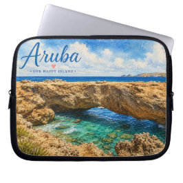 Aruba Naturbrücke Felsformation Karibik Laptopschutzhülle