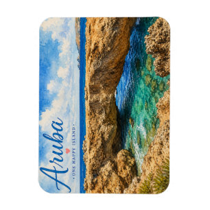 Aruba Naturbrücke Felsformation Karibik Magnet