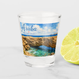 Aruba Naturbrücke Felsformation Karibik Schnapsglas