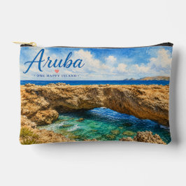 Aruba Naturbrücke Felsformation Karibik Zubehörtasche