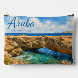 Aruba Naturbrücke Felsformation Karibik Zubehörtasche
