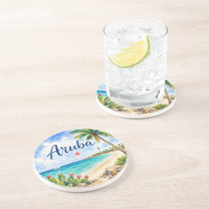 Aruba Niederländische Karibikinsel Reiseandenken Getränkeuntersetzer