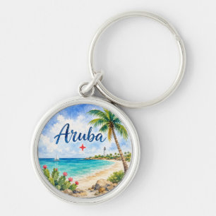 Aruba Niederländische Karibikinsel Reiseandenken  Schlüsselanhänger
