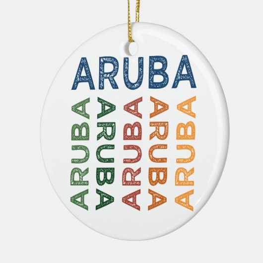 Aruba Niedlich farbenfroh Keramik Ornament (Links)