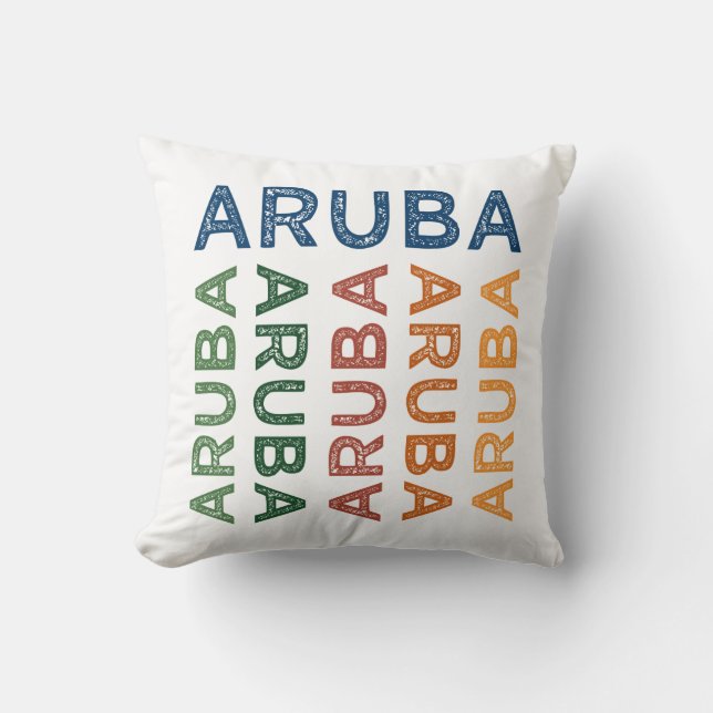 Aruba Niedlich farbenfroh Kissen (Vorderseite)