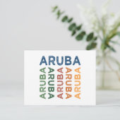 Aruba Niedlich farbenfroh Postkarte (Stehend Vorderseite)