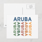 Aruba Niedlich farbenfroh Postkarte (Vorne/Hinten)
