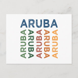 Aruba Niedlich farbenfroh Postkarte