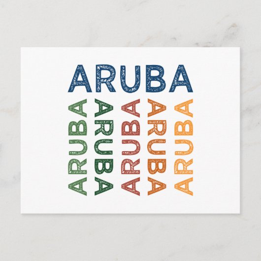 Aruba Niedlich farbenfroh Postkarte (Vorderseite)