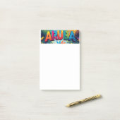 Aruba Notiz post it (Auf Schreibtisch)