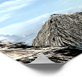 Aruba Ocean View Palmen und Strand Palapa Huts Poster (Ecke)