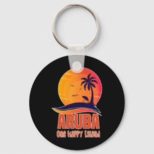 Aruba One Happy Island Schöner Sunset Beach Schlüsselanhänger