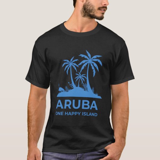 Aruba One Happy Island T-Shirt (Vorderseite)