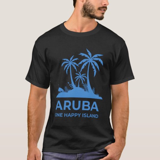Aruba One Happy Island T-Shirt (Vorderseite)
