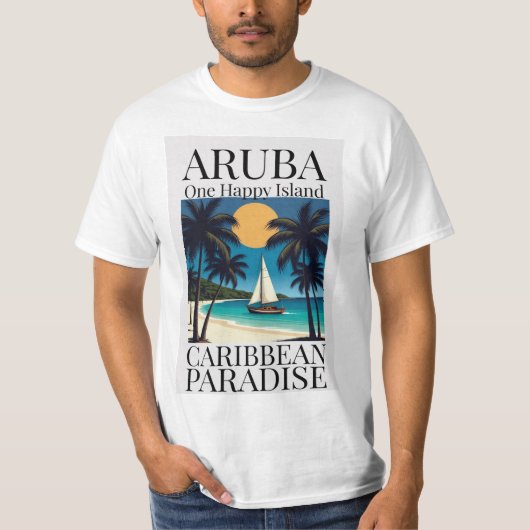 Aruba One Happy Island T-Shirt (Vorderseite)