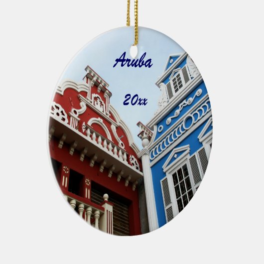 Aruba, Oranjestad Verzierung Keramik Ornament (Rechts)