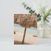 Aruba, palapa auf Strand Postkarte (Stehend Vorderseite)