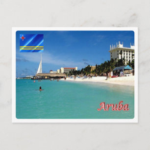 Aruba - Palm Beach - Postkarte
