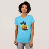 Aruba-Palme-Silhouette-T - Shirt (Vorne ganz)
