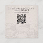 Aruba Passport Wedding QR Begleitkarte (Vorderseite)