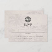 Aruba Passport Wedding RSVP Card (Vorne/Hinten)