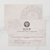 Aruba Passport Wedding RSVP Card Karte (Vorne/Hinten)