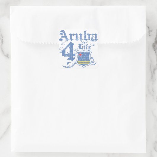Aruba Quadratischer Aufkleber (Tasche)